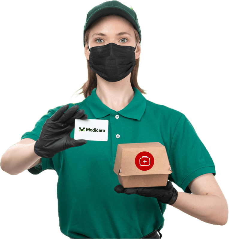 Pharmacist delivering medicine